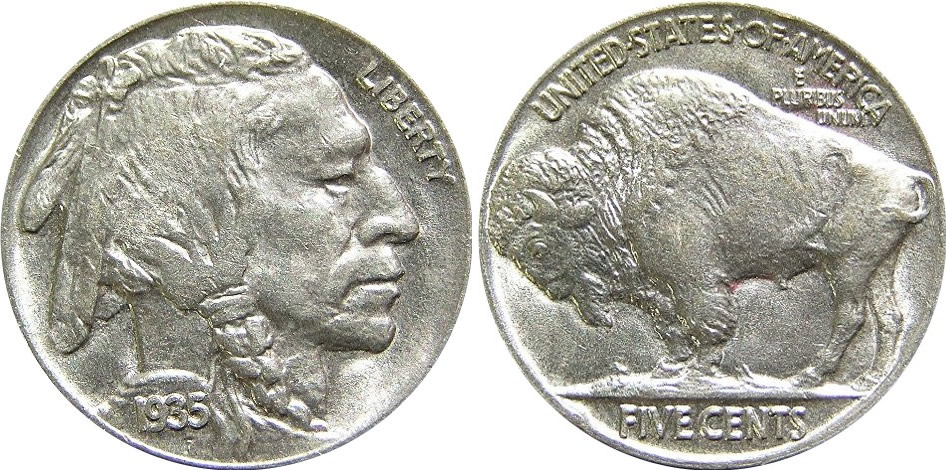 A Buffalo (Indian Head) nickel.