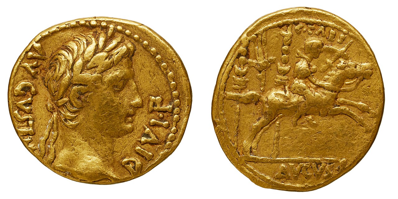 A Roman gold aureus — the kind of high-value coin certification protects.