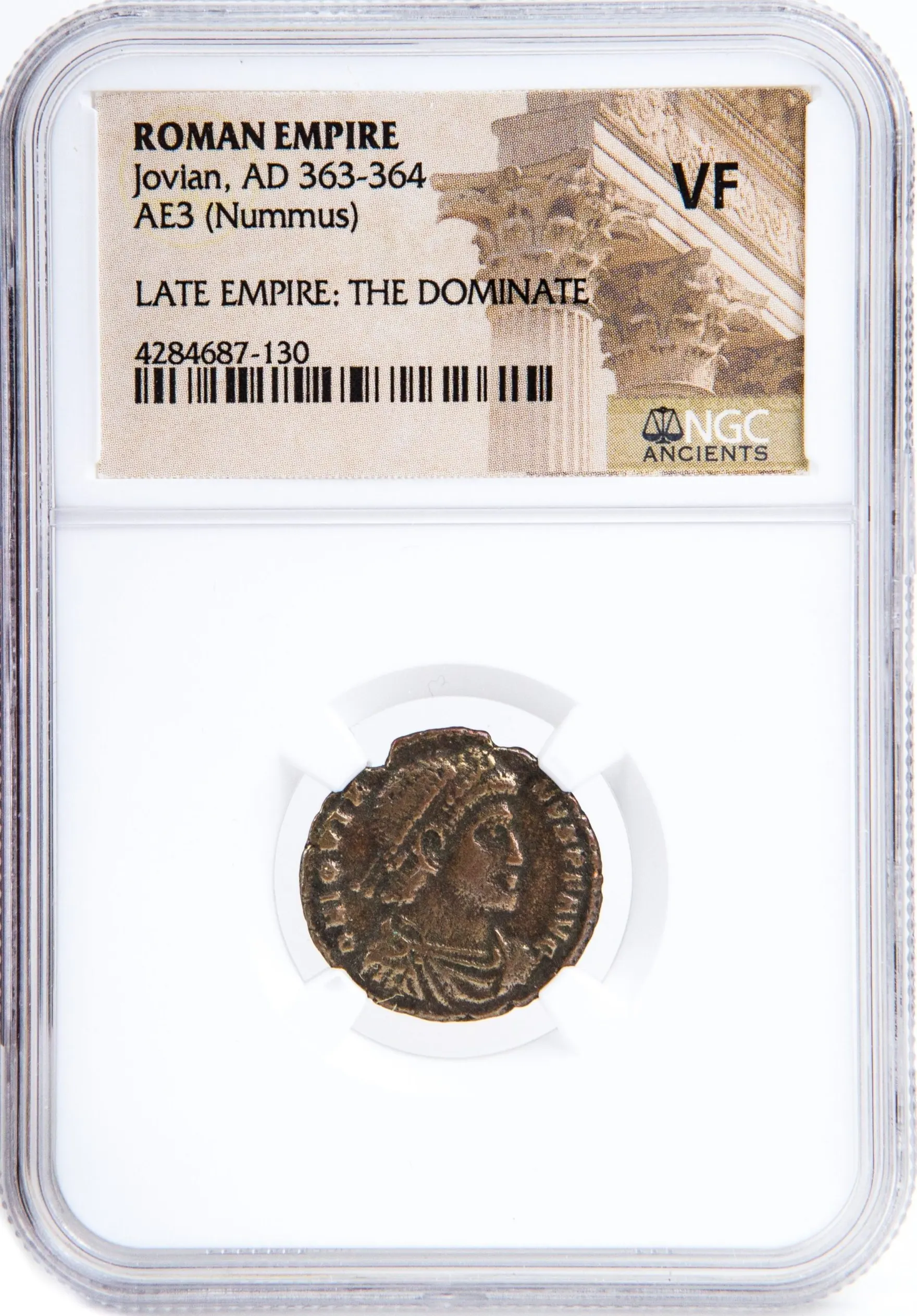 Roman Æ3 (bronze) of Jovian, AD 363–364
