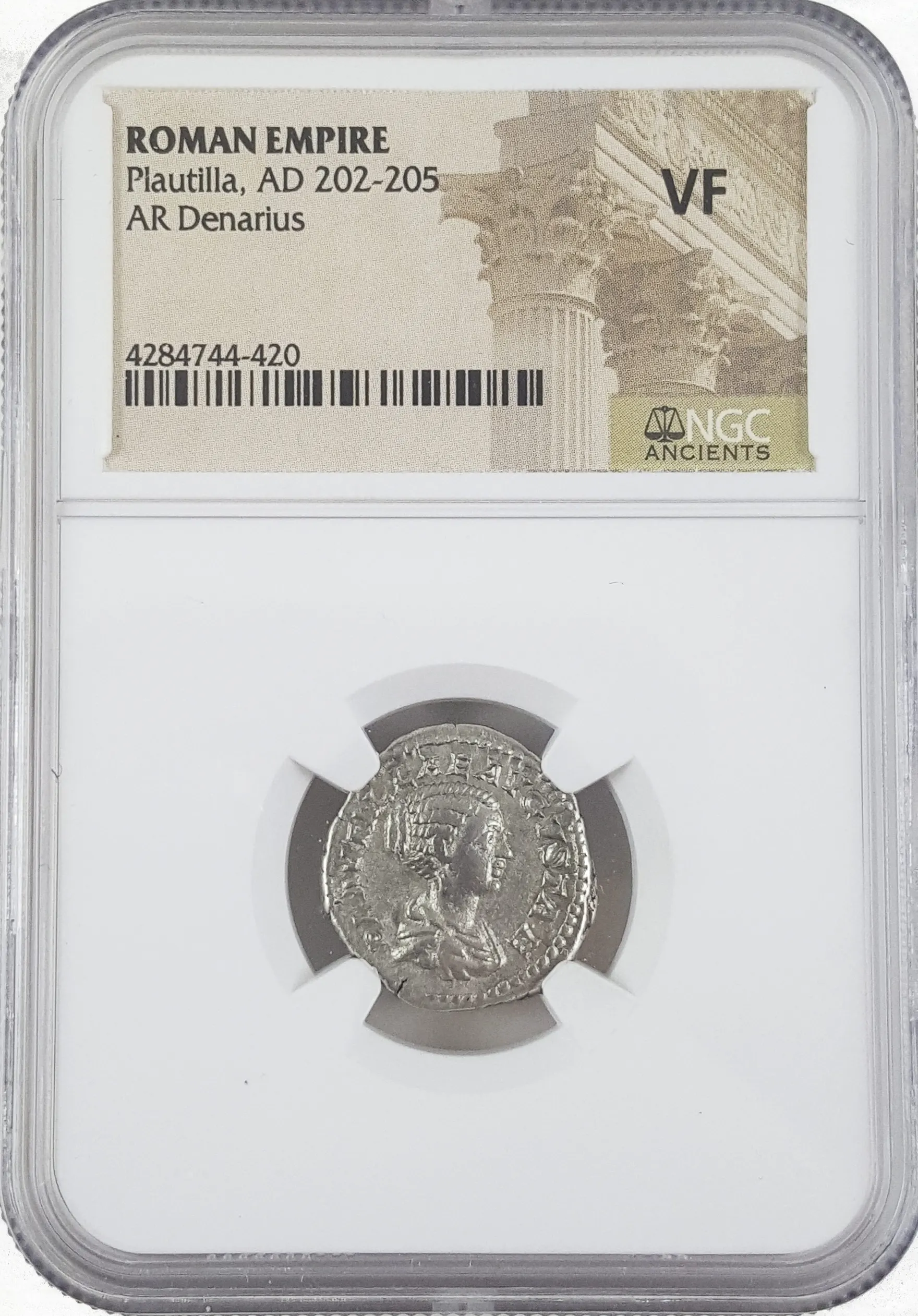 Roman Silver of Plautilla, AD 202–205