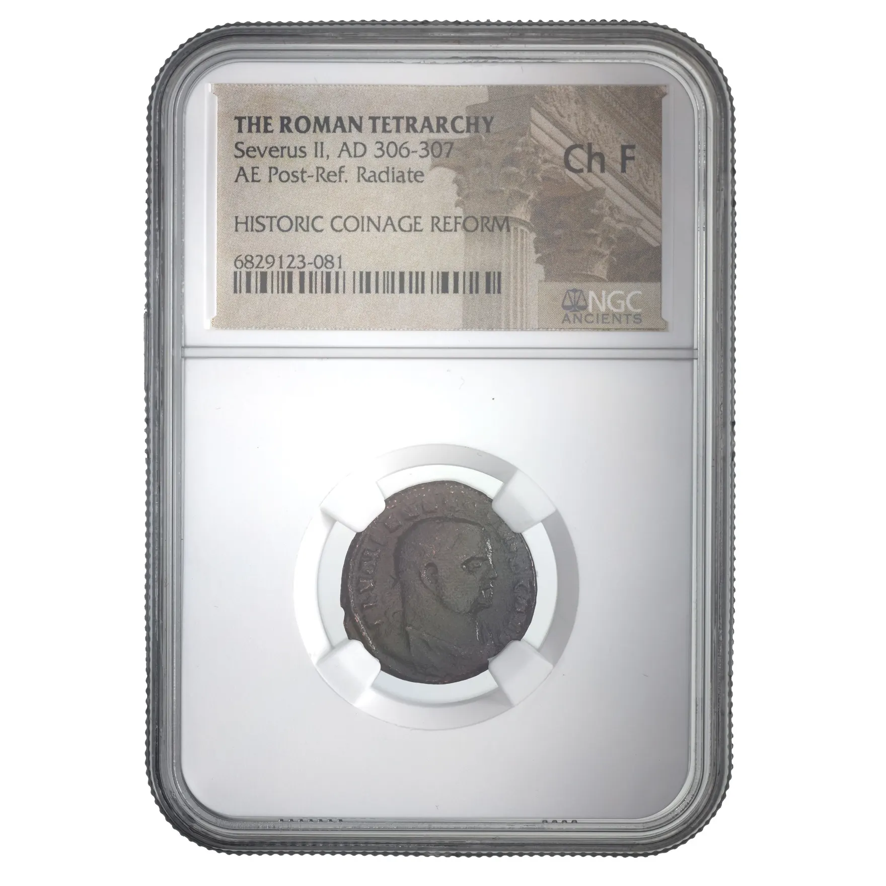 Roman Æ3 (bronze) of Severus II, AD 306–307