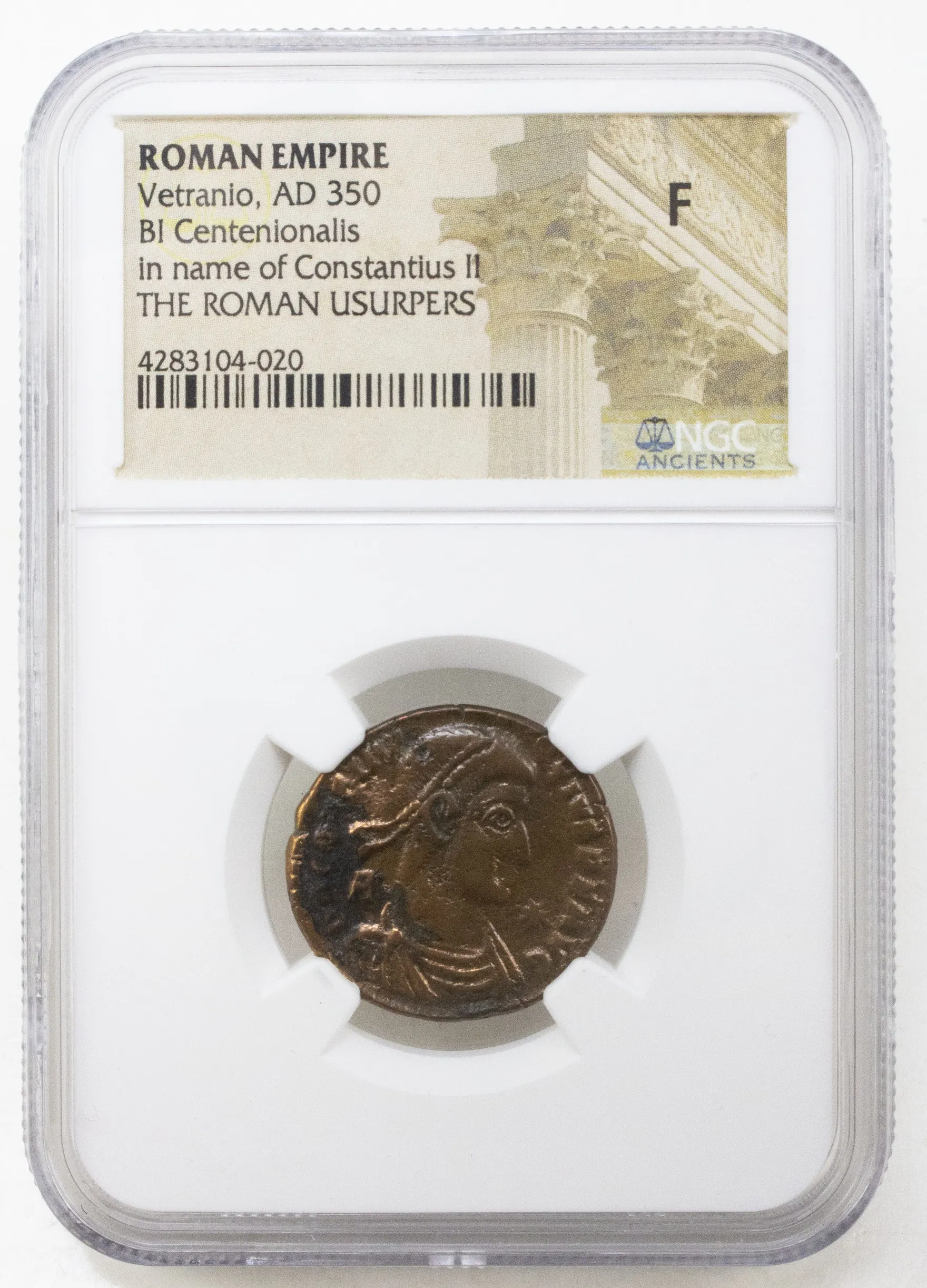 Roman Æ2 (bronze) of Vetranio, AD 350