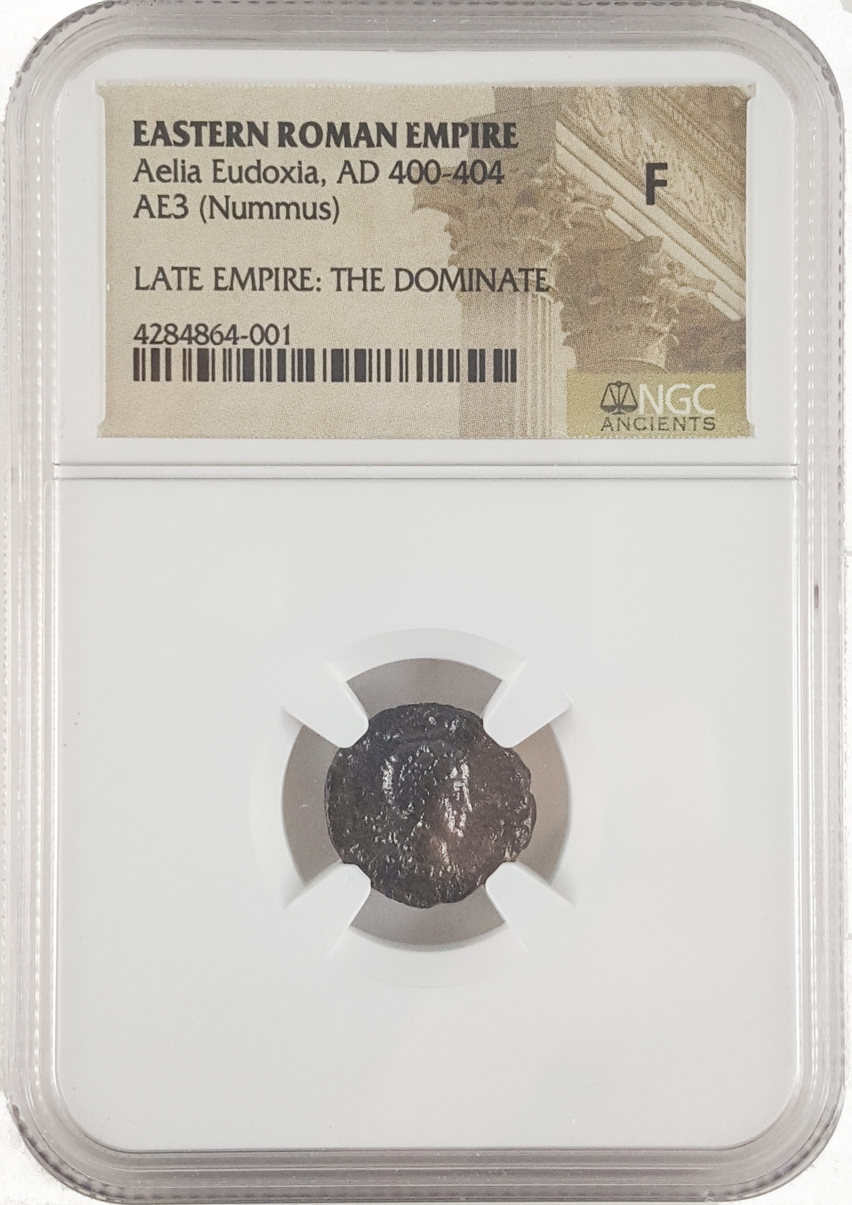 Roman Æ3 (bronze) of Aelia Eudoxia, AD 395–404