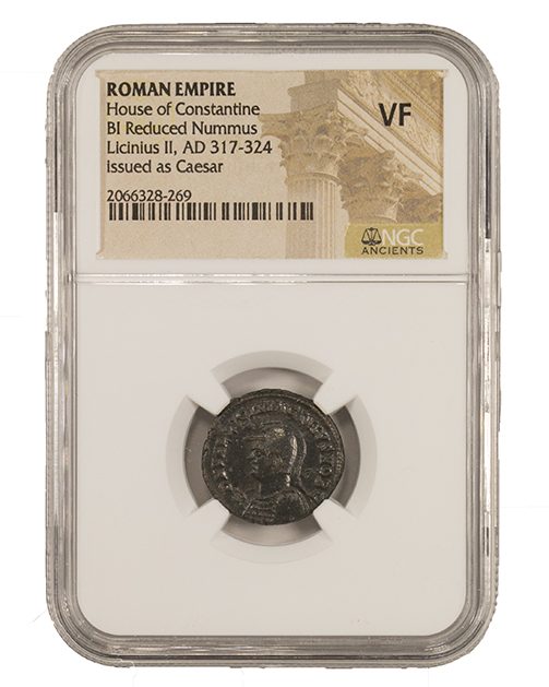 Roman Γ3 (bronze) of Licinius II, AD 317β324