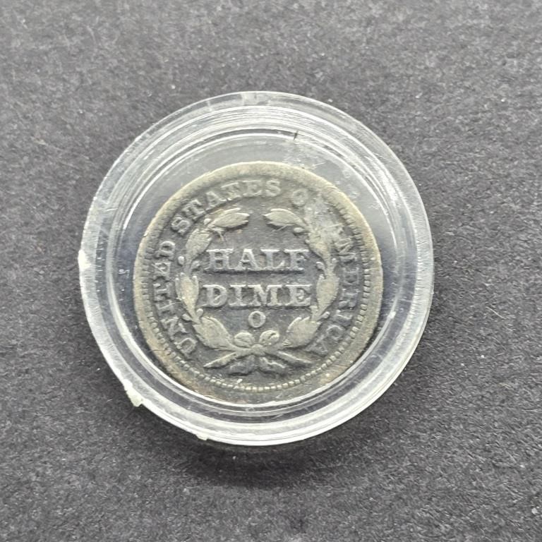 1854-O Seated Liberty Half Dime — photo 1 of 2
